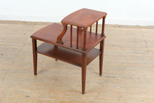Load image into Gallery viewer, Vintage Mahogany Two-Tier Telephone Table with Magazine Shelf

