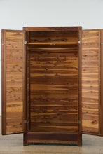 Load image into Gallery viewer, Vintage Solid Cedar Armoire – 68” Tall, Original Hanging Wardrobe Cabinet
