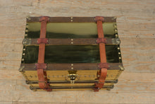 Load image into Gallery viewer, Trunk Line, Inc. Brass-Clad Steamer Trunk Chest – Made in Kerens, Texas, USA
