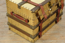 Load image into Gallery viewer, Trunk Line, Inc. Brass-Clad Steamer Trunk Chest – Made in Kerens, Texas, USA
