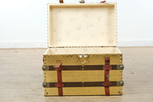 Load image into Gallery viewer, Trunk Line, Inc. Brass-Clad Steamer Trunk Chest – Made in Kerens, Texas, USA
