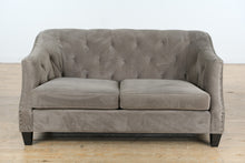Load image into Gallery viewer, H.M. Richards Modern Gray Tufted Loveseat – 64&quot; Wide
