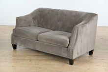 Load image into Gallery viewer, H.M. Richards Modern Gray Tufted Loveseat – 64&quot; Wide
