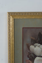 Load image into Gallery viewer, Glynda Turley 1994 Floral Fruit Print Gold Frame 30 Inch Wall Art
