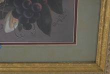 Load image into Gallery viewer, Glynda Turley 1994 Floral Fruit Print Gold Frame 30 Inch Wall Art
