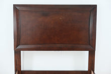 Load image into Gallery viewer, Globe Twin Size Sleigh Bed in Rich Dark Wood Finish
