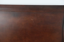Load image into Gallery viewer, Globe Twin Size Sleigh Bed in Rich Dark Wood Finish
