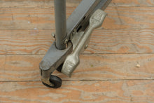 Load image into Gallery viewer, Vintage Industrial Metal Drop Leaf Rolling Table with Foot Brake

