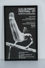 Load image into Gallery viewer, Framed U.S. Olympic Festival 1987 North Carolina Poster Carter Finley Stadium
