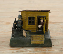 Load image into Gallery viewer, Cast Iron Uncle Remus Mechanical Coin Bank Book of Knowledge
