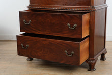 Load image into Gallery viewer, Vintage Union National Mahogany Secretary Chest with Drop Front Desk and Flame Grain Drawers
