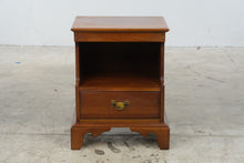 Load image into Gallery viewer, Unique Furniture Makers Solid Cherry Nightstand Side Table One Drawer 26 Inch
