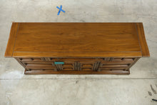 Load image into Gallery viewer, United Furniture Solid Oak Triple Dresser with Center Cabinet and Nine Drawers - Online Only
