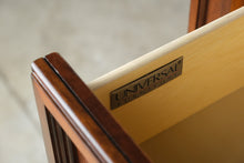 Load image into Gallery viewer, Universal Furniture Cherry Finish Three-Drawer Open Shelf Console Cabinet
