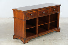 Load image into Gallery viewer, Universal Furniture Cherry Finish Three-Drawer Open Shelf Console Cabinet
