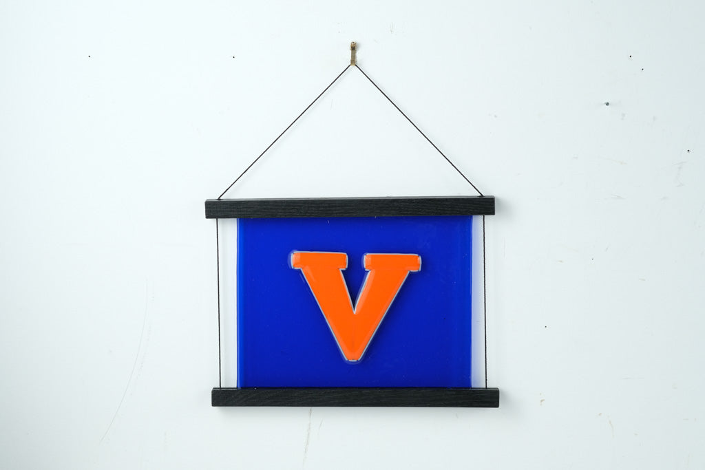 University of Virginia Hanging Stained Glass Panel - UVA