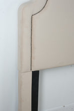 Load image into Gallery viewer, Queen Upholstered Headboard with Nailhead Trim – 64”W x 58”H
