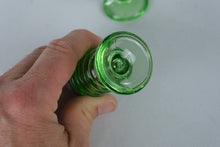 Load image into Gallery viewer, Hazel Atlas 3530 Green Depression Glass Salt Pepper Shakers 1930s
