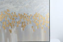 Load image into Gallery viewer, Uttermost Large Abstract Canvas Wall Art Gold Silver Gray Framed 61 x 31
