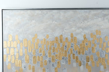 Load image into Gallery viewer, Uttermost Large Abstract Canvas Wall Art Gold Silver Gray Framed 61 x 31
