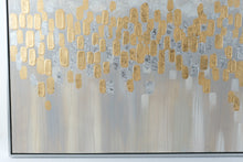 Load image into Gallery viewer, Uttermost Large Abstract Canvas Wall Art Gold Silver Gray Framed 61 x 31

