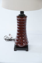 Load image into Gallery viewer, Uttermost Pair Ceramic Table Lamps Brown Textured Glaze 22 Inch
