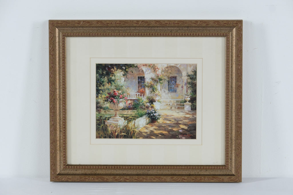 “Sunlit Colonnade” Framed Art Print by Vail Oxley – 15.5