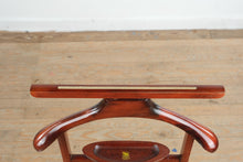 Load image into Gallery viewer, Mid Century Wooden Valet Stand SPQR Italy Mens Suit Butler Stand 42.5 Inch
