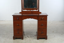 Load image into Gallery viewer, Antique Mahogany Vanity with Adjustable Mirror and Six Drawers
