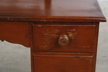 Load image into Gallery viewer, Antique Mahogany Vanity with Adjustable Mirror and Six Drawers
