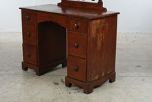 Load image into Gallery viewer, Antique Mahogany Vanity with Adjustable Mirror and Six Drawers
