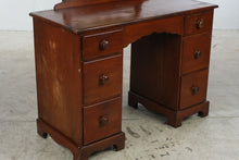 Load image into Gallery viewer, Antique Mahogany Vanity with Adjustable Mirror and Six Drawers
