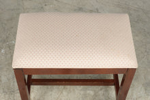 Load image into Gallery viewer, Traditional Mahogany Finish Upholstered Vanity Bench Stool
