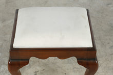 Load image into Gallery viewer, Queen Anne Style Upholstered Wood Vanity Stool
