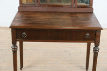 Load image into Gallery viewer, Antique Mahogany Vanity Dressing Table with Tri Fold Mirror
