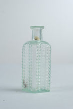 Load image into Gallery viewer, Antique Vapo Cresolene Co Aqua Glass Medicine Bottle Diamond Pattern 5 Inch
