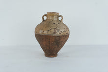 Load image into Gallery viewer, Antique European Two Handle Glazed Terracotta Pottery Jug 14 x 11
