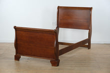 Load image into Gallery viewer, Vaughan Twin Size Sleigh Bed – Solid Wood with Adjustable Height

