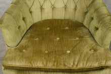 Load image into Gallery viewer, Pair of Vintage Green Velvet Tufted High Back Lounge Chairs
