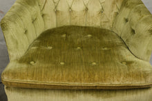 Load image into Gallery viewer, Pair of Vintage Green Velvet Tufted High Back Lounge Chairs
