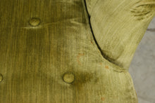 Load image into Gallery viewer, Pair of Vintage Green Velvet Tufted High Back Lounge Chairs
