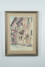 Load image into Gallery viewer, &quot;Verona – Casa di Giulietta&quot; Framed Watercolor Print – Signed by Artist
