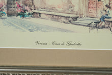 Load image into Gallery viewer, &quot;Verona – Casa di Giulietta&quot; Framed Watercolor Print – Signed by Artist
