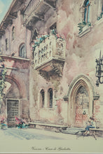 Load image into Gallery viewer, &quot;Verona – Casa di Giulietta&quot; Framed Watercolor Print – Signed by Artist
