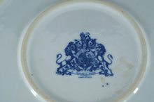 Load image into Gallery viewer, Large 18" Victoria Ware Ironstone Bowl – Blue &amp; White Scenic Transferware with Village Landscape – Antique English Charger
