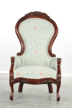 Load image into Gallery viewer, Victorian Arm Chair with Carved Roses
