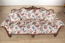 Load image into Gallery viewer, Gorgeous Victorian Couch / Sofa with Bright Floral Upholstery

