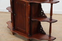 Load image into Gallery viewer, Victorian-Style Carved Étagère Cabinet with Glass Panels &amp; Tiered Shelving
