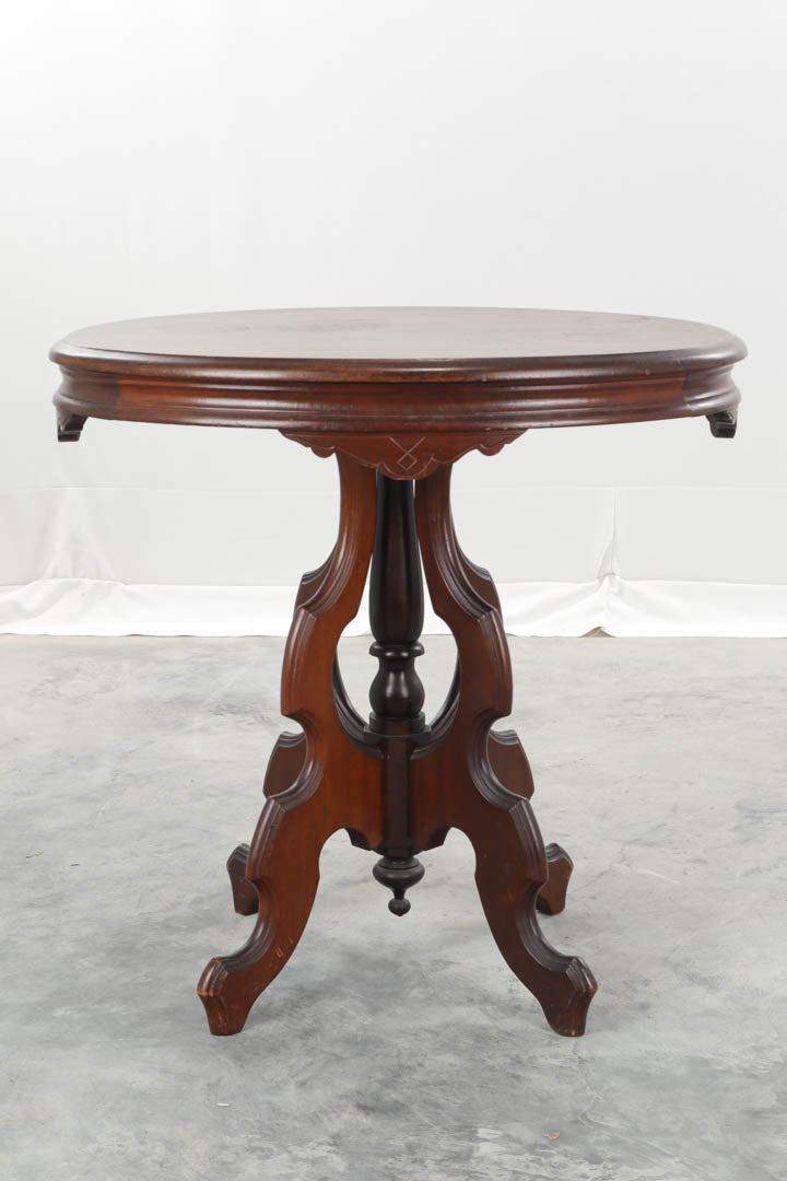 Victorian Pedestal Tea Table / Tall Side Table