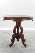 Load image into Gallery viewer, Victorian Pedestal Tea Table / Tall Side Table
